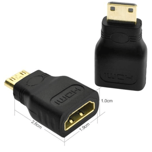 Gold - Plated 1080P Mini Male HDMI To Standard HDMI Female Extension Adapter for HD Adapter – CastleMania Games