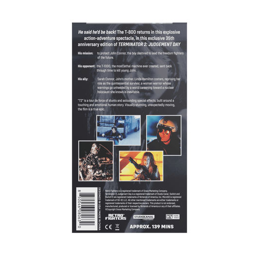 Retro Fighters Terminator 2® Mini VHS Cassette Switch Game Case for Controller – CastleMania Games