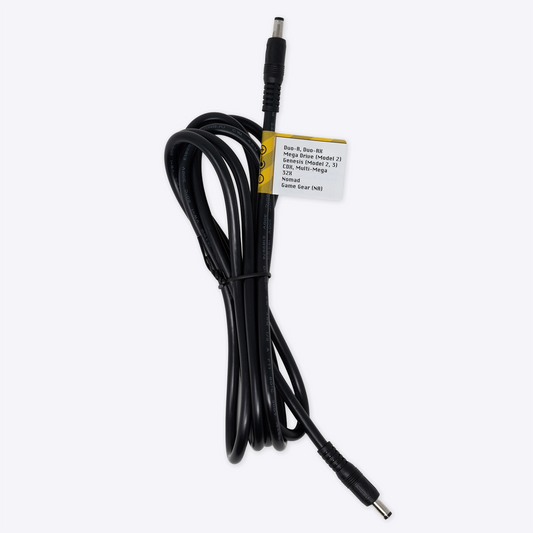 RetroTap DC Power Cable for Genesis 2, CDX, 32X, Duo-R (4.8 x 1.7 mm)