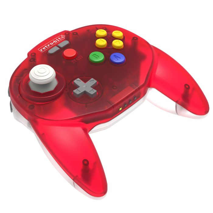 Tribute64 2.4GHz Wireless Controller - Clear Red (Watermelon)