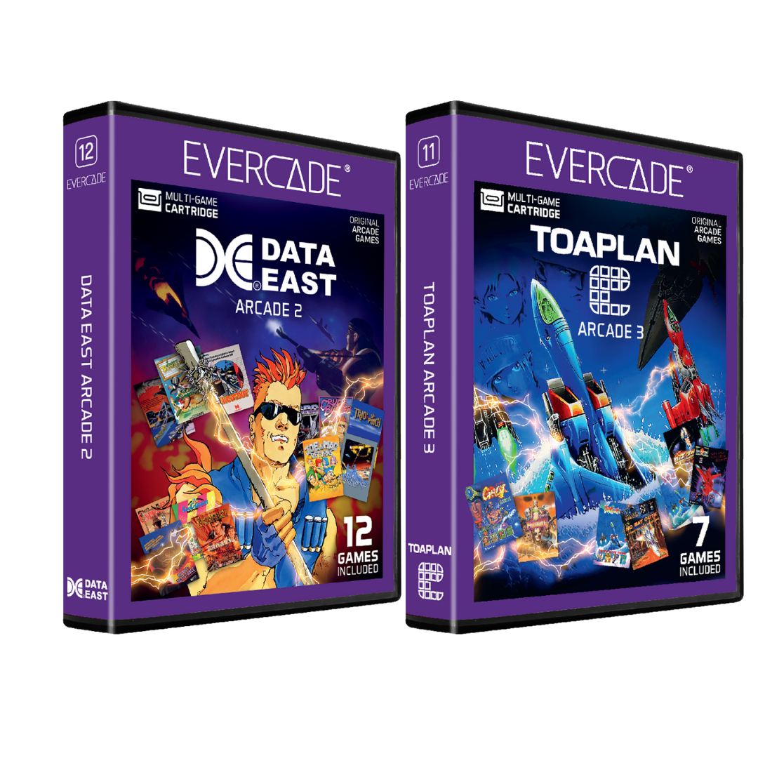 Evercade Toaplan Arcade 3 & Data East Arcade 2 Bundle