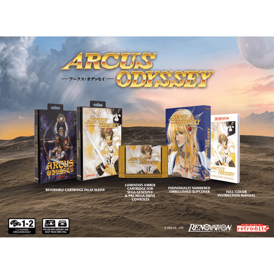 Arcus Odyssey Collector's Cartridge for Genesis and Mega Drive for Genesis Game – CastleMania Games