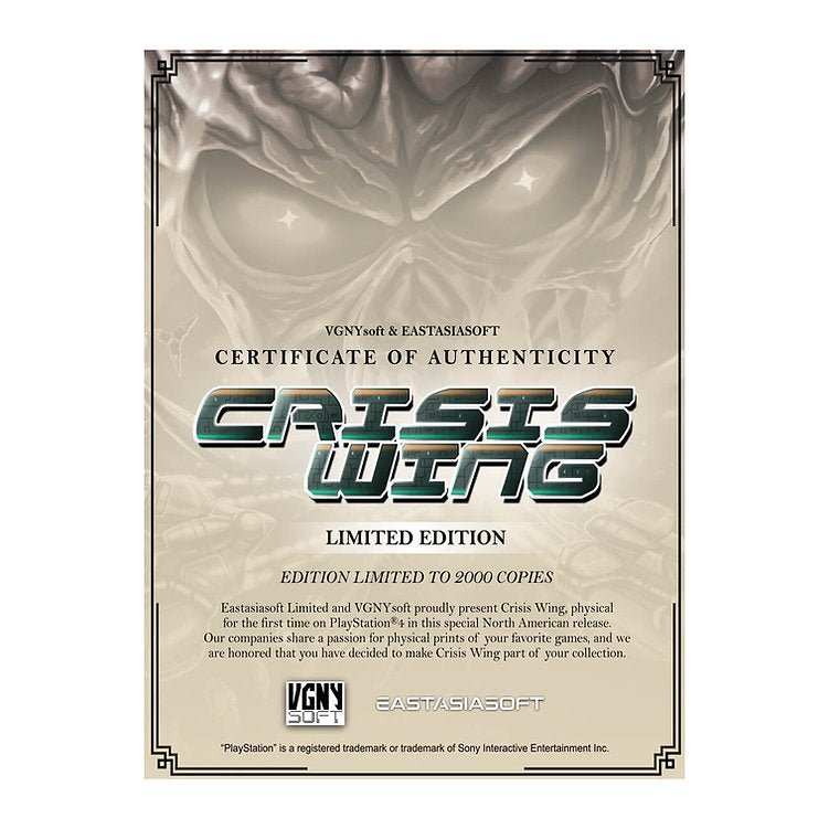Crisis Wing [PlayStation 4] for Game – CastleMania Games