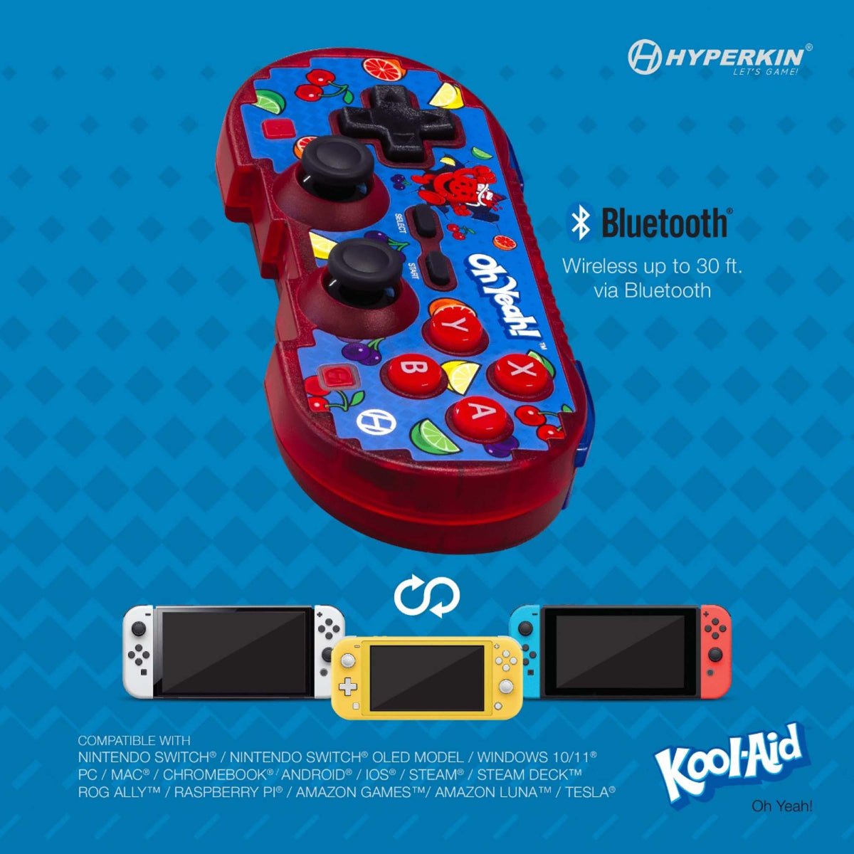 Hyperkin Ltd. Edition Pixel Art Bluetooth Controller Official Kool - Aid (Oh Yeah) for Controller – CastleMania Games