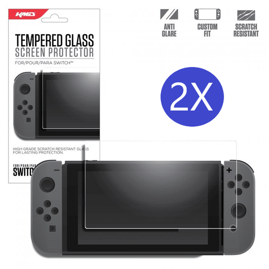 KMD Premium Tempered Glass For Nintendo Switch Set of 2 for Screen Protector – CastleMania Games