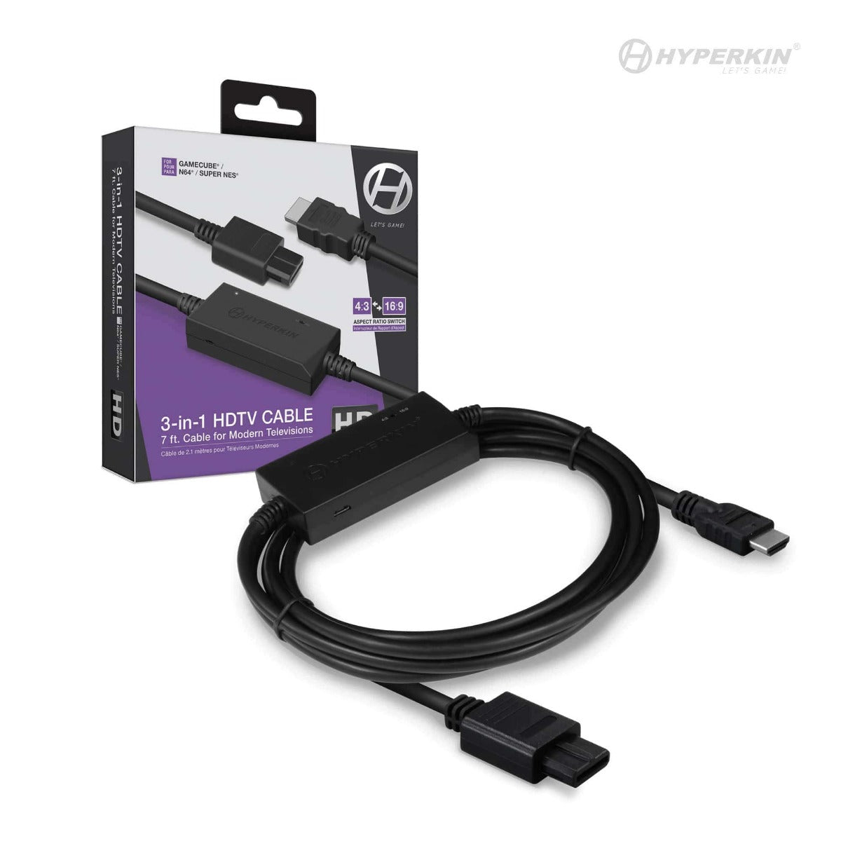 Hyperkin SNES - N64 - Gamecube 3-In-1 HDTV Cable