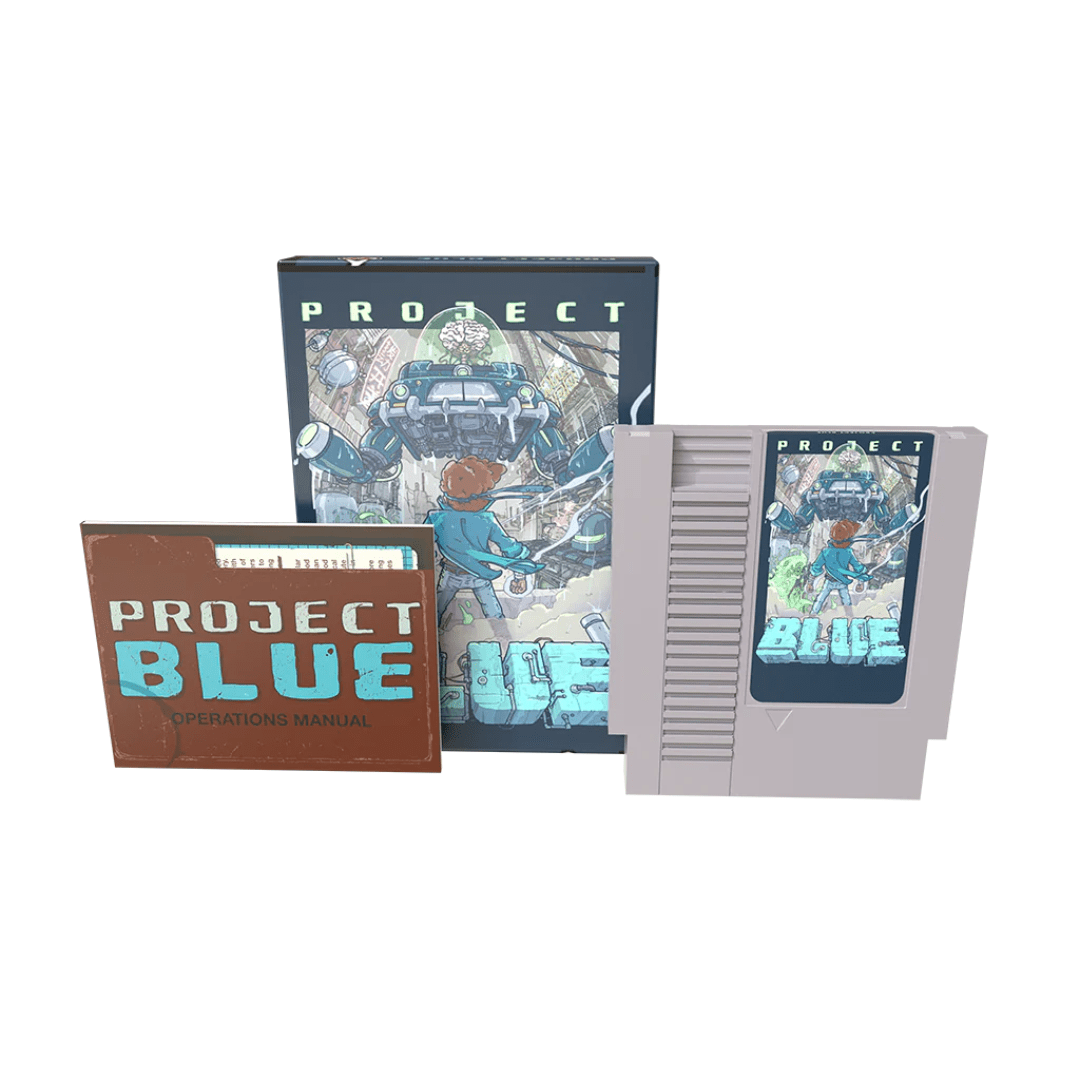 Blue Nes Shell Project Blue - Complete In Box With Manual (NES) – CastleMania Games