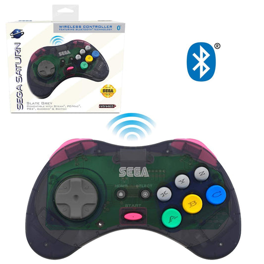 Retro - Bit Sega Saturn 8 - Button Bluetooth Controller - Slate Gray for Controller – CastleMania Games