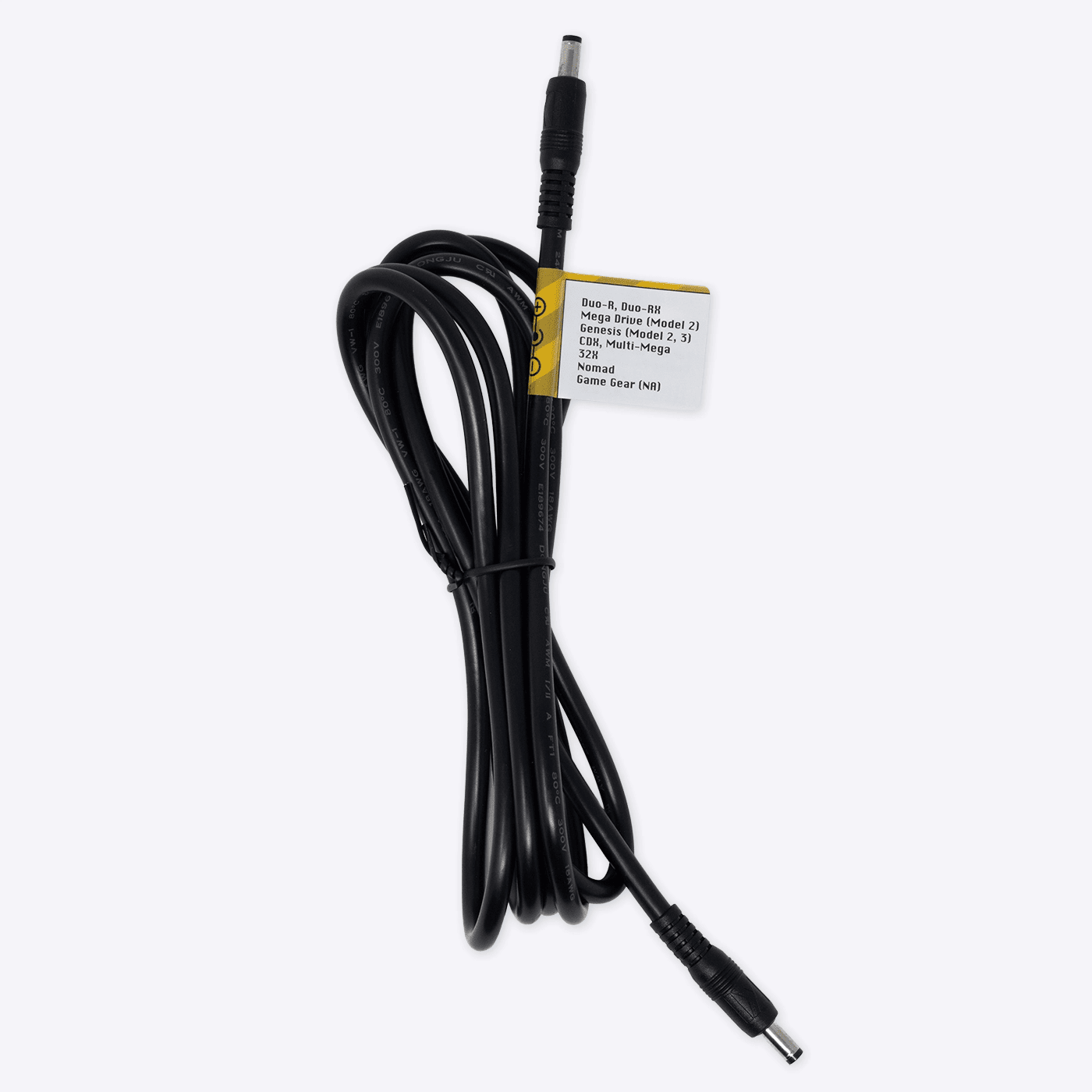 RetroTap DC Power Cable for Genesis 2, CDX, 32X, Duo-R (4.8 x 1.7 mm)