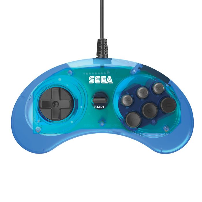 SEGA Genesis 6-Button Control Pad - Original Port - Clear Blue for Controller – CastleMania Games