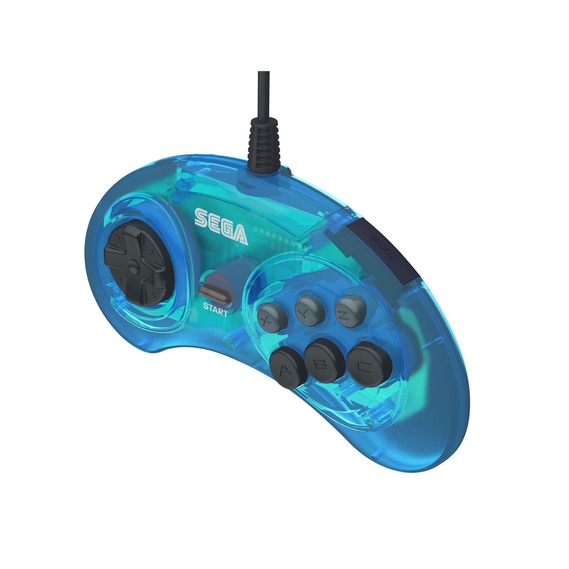 SEGA Genesis 6-Button Control Pad - Original Port - Clear Blue for Controller – CastleMania Games