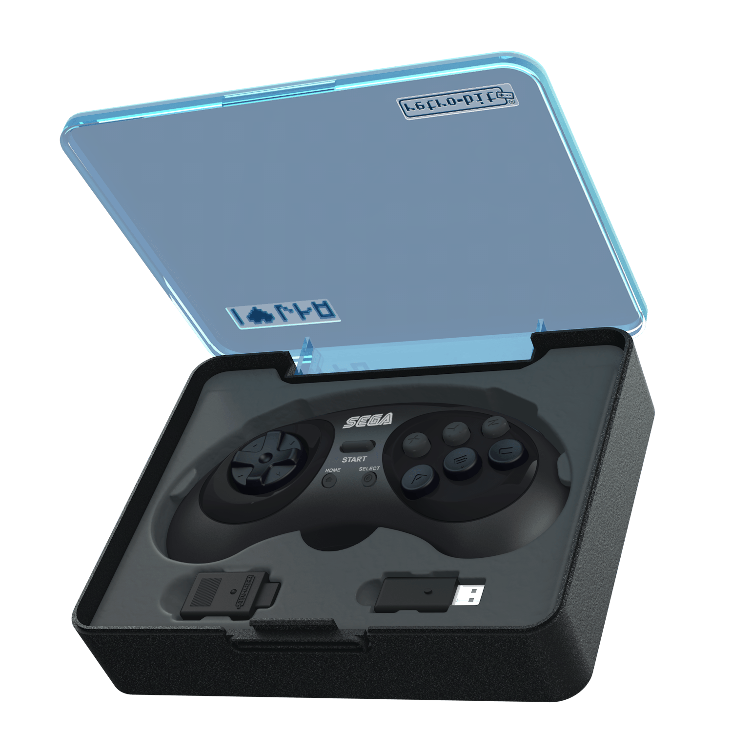 SEGA Genesis 8-Button Arcade Pad Black Wireless 2.4 GHz SEGA Genesis 8-Button Arcade Pad Black Wireless 2.4 GHz