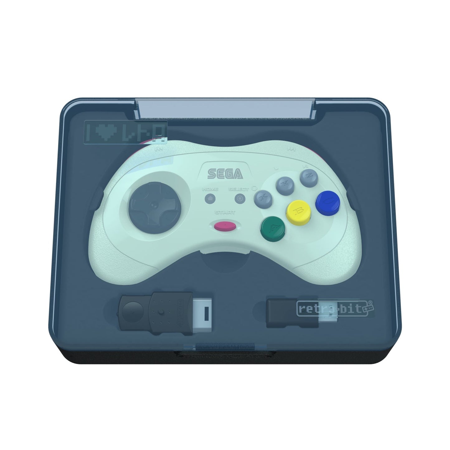 SEGA Saturn® 8 - Button Arcade Pad - 2.4 GHz Wireless - White for Controller – CastleMania Games