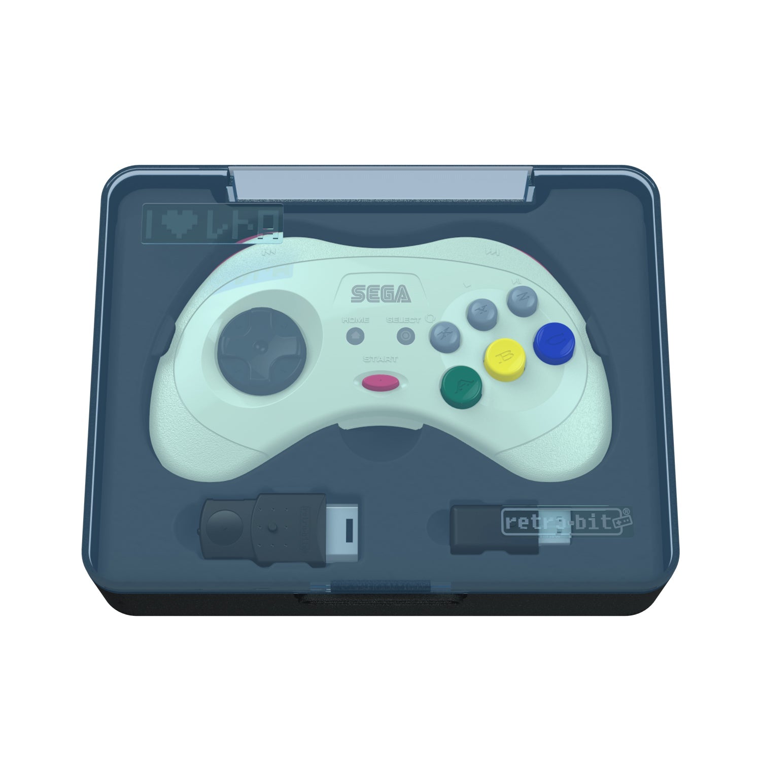 SEGA Saturn® 8 - Button Arcade Pad - 2.4 GHz Wireless - White for Controller – CastleMania Games