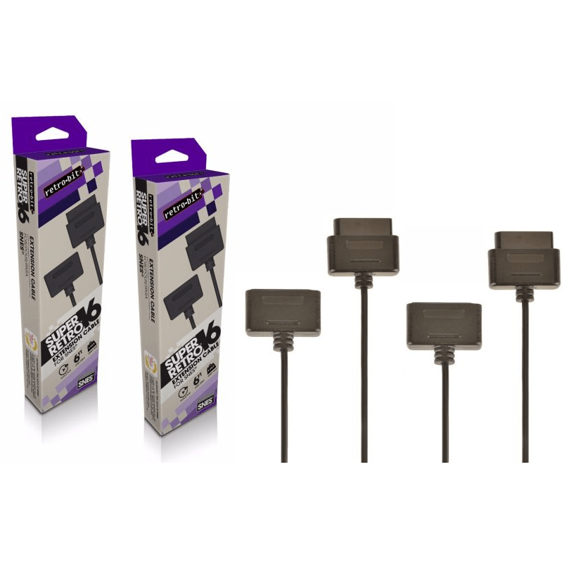 Super Nintendo (SNES) 6ft Controller Extension Cable (Set of 2)